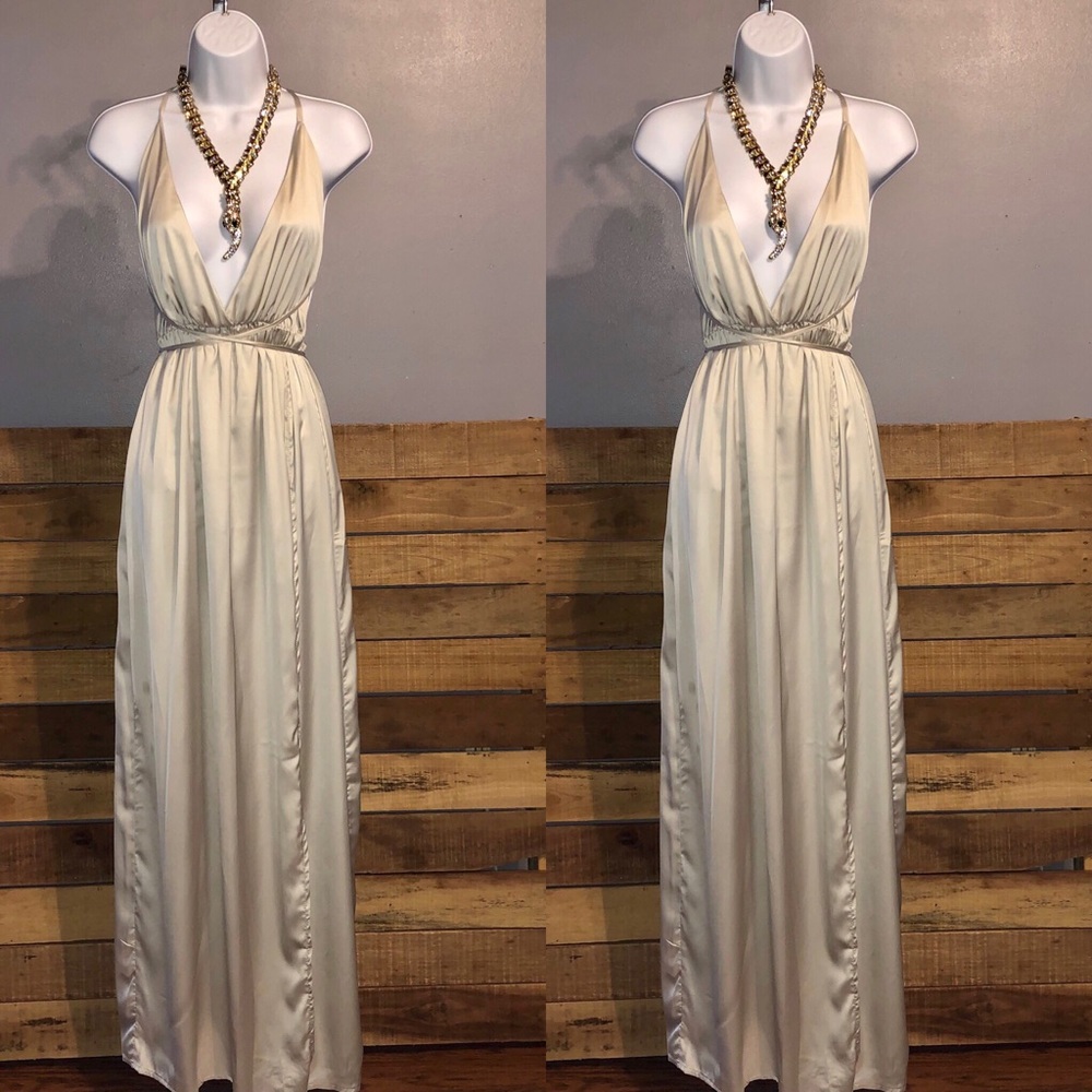 Silky Maxi Slit Dress - Picture 5 of 7